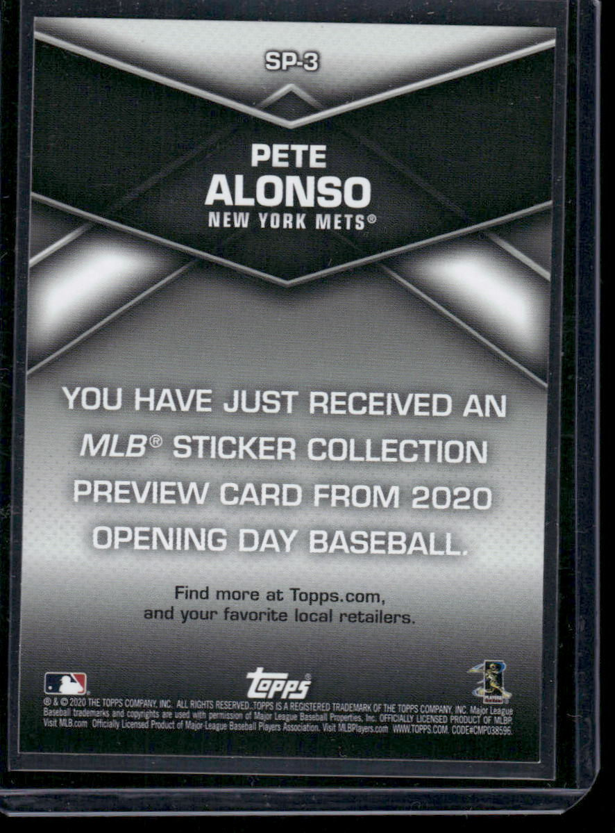 2020 Topps MLB Sticker Collection Preview Pete Alonso #SP-3 Baseball