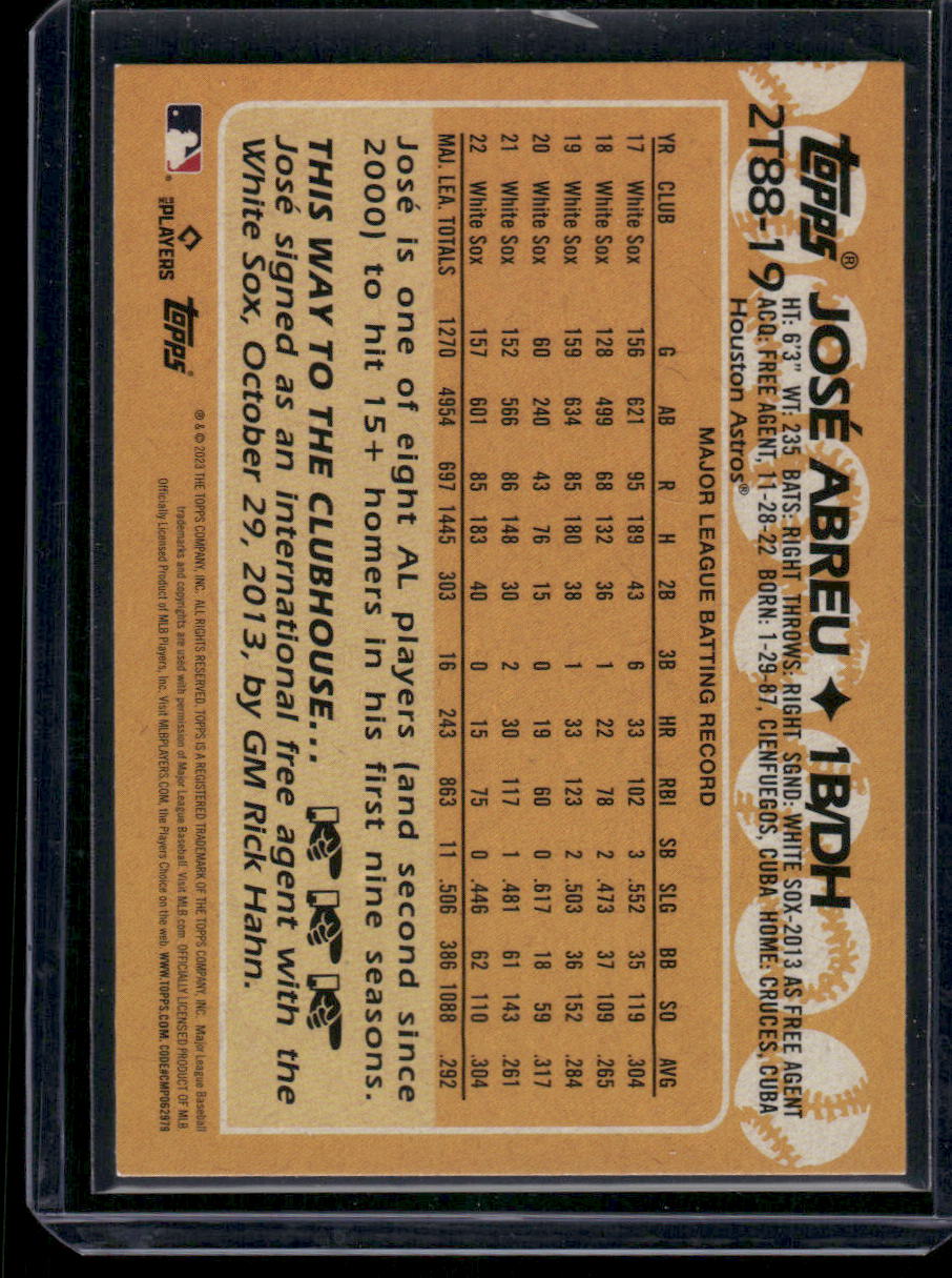 2023 Topps 35th Anniversary José Abreu #88-198 Baseball
