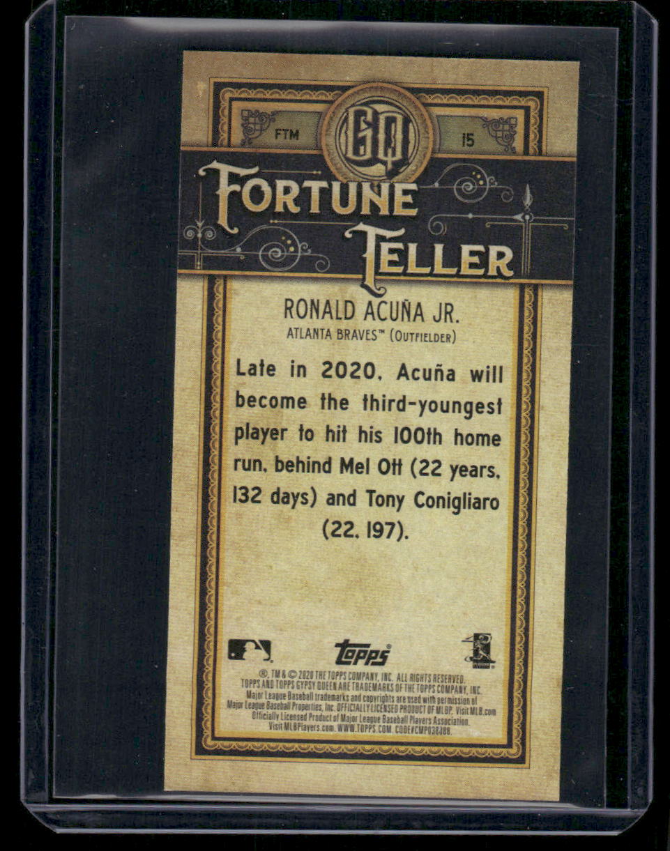 2021 Topps Gypsy Queen Fortune Teller Ronald Acuña Jr. #FTM-15 Baseball