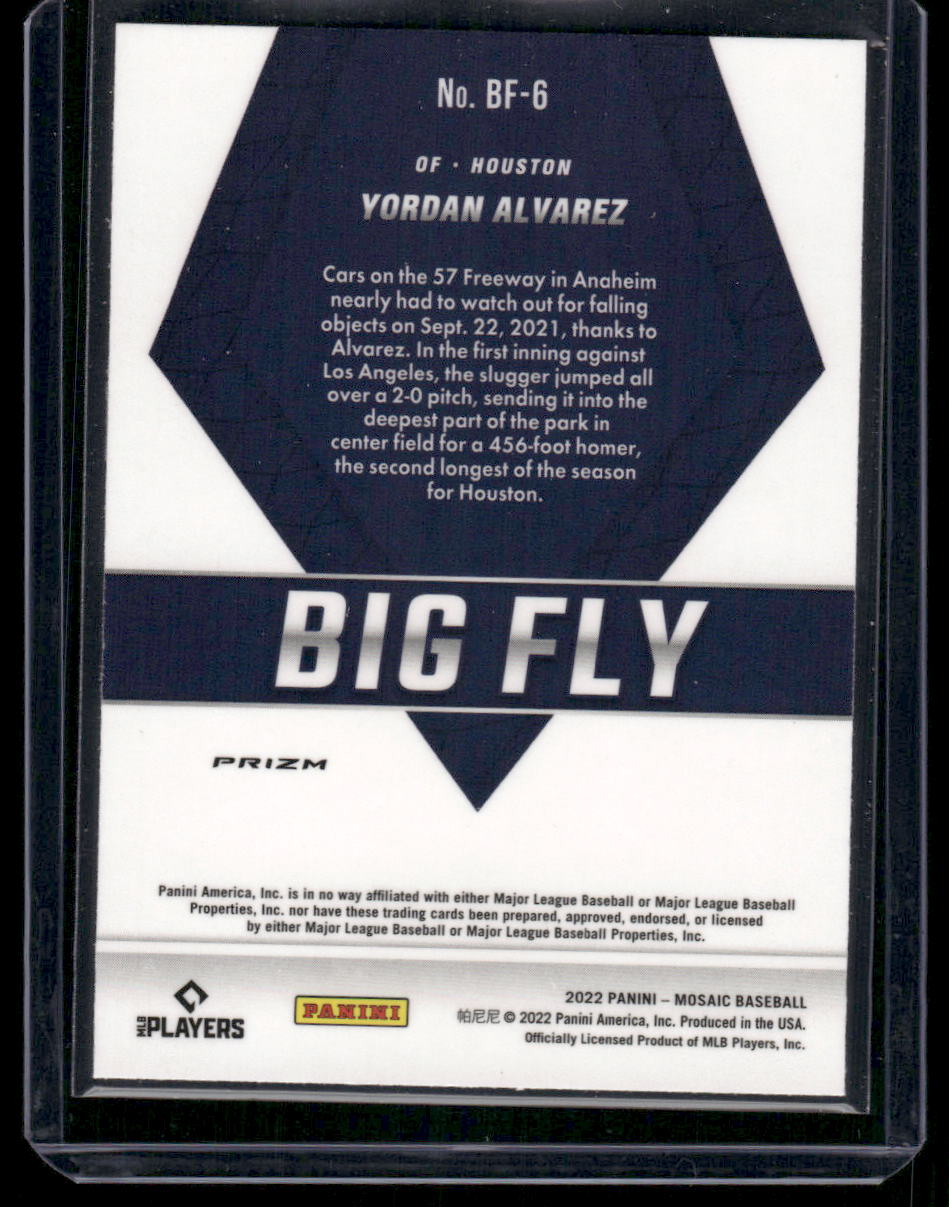 2022 Panini Mosaic Prizm Yordan Alvarez #BF-6 Baseball