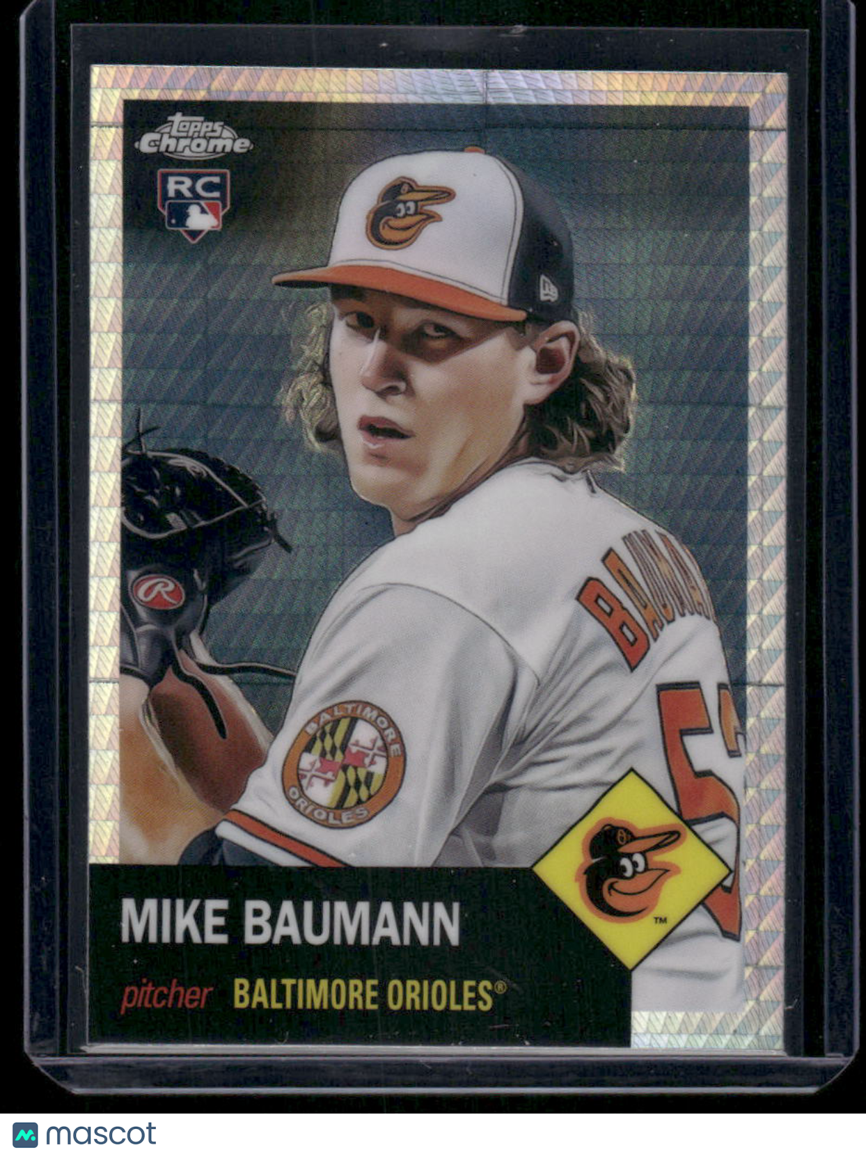 2022 Topps Chrome Mike Baumann #242 Refractor RC Baseball