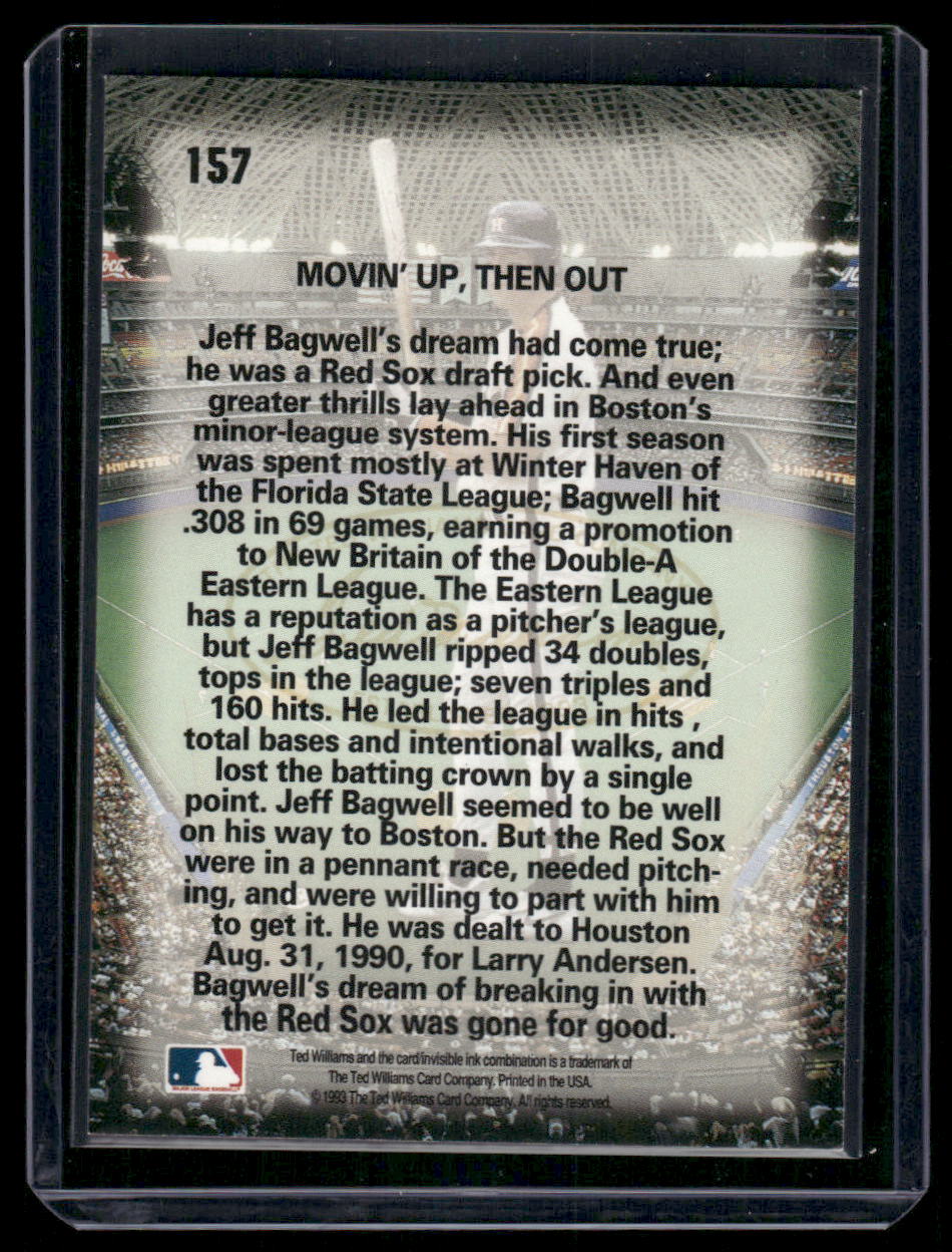 1993 Ted Williams Dawning of a Legacy Jeff Bagwell #157 Baseball