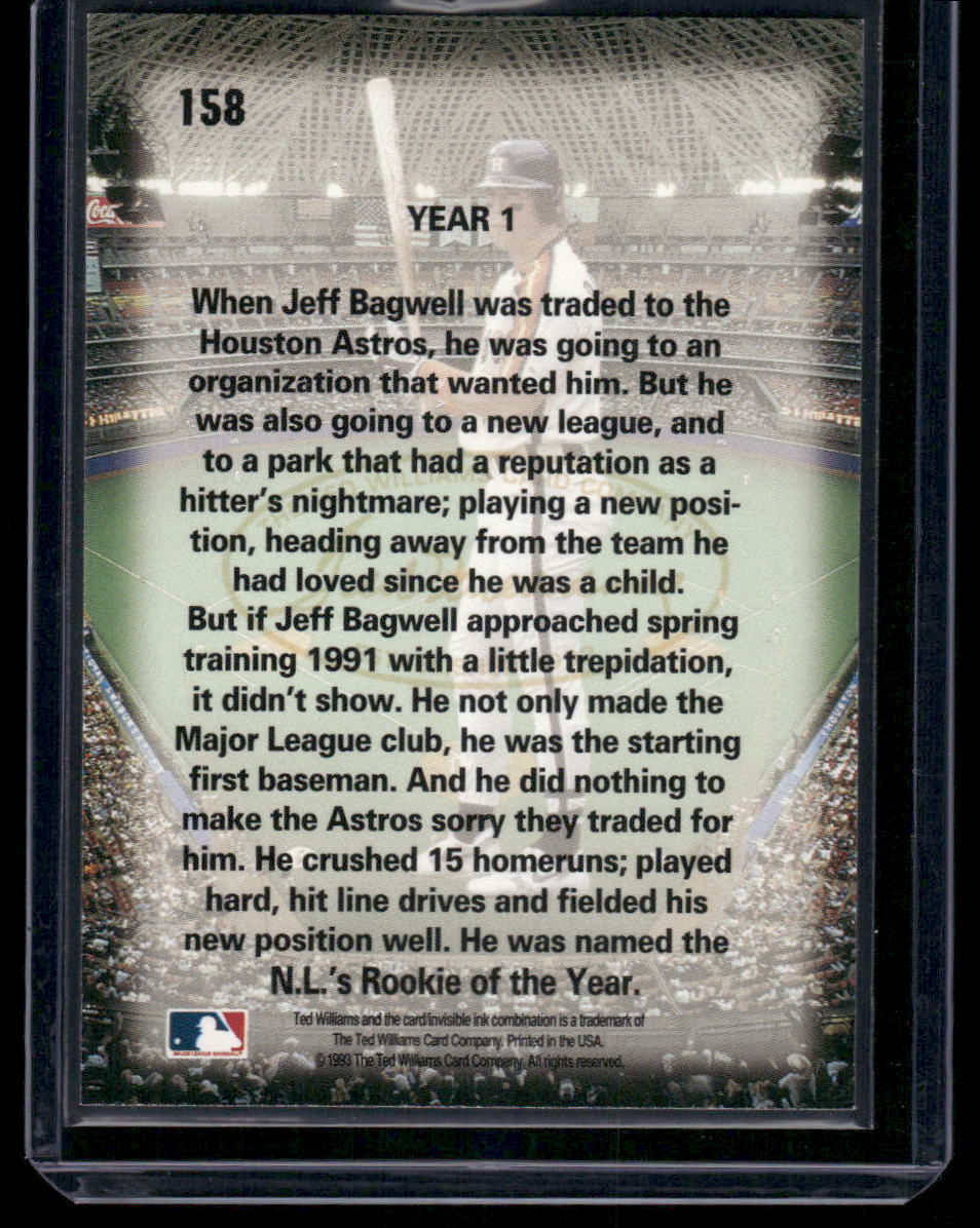 1993 Leaf Dawning of a Legacy Jeff Bagwell #158 Baseball