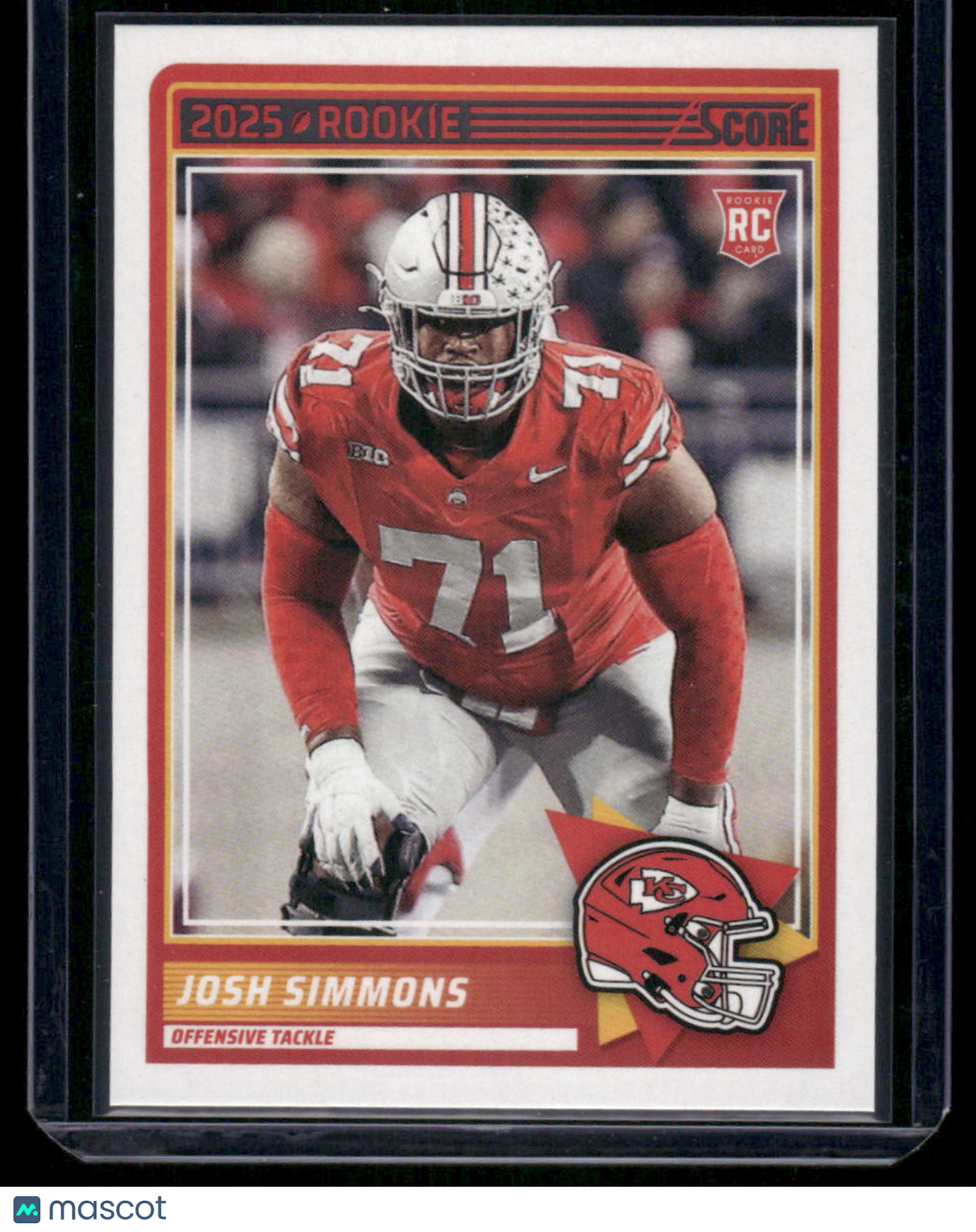 2025 Panini Score Rookie Josh Simmons #32 RC Football