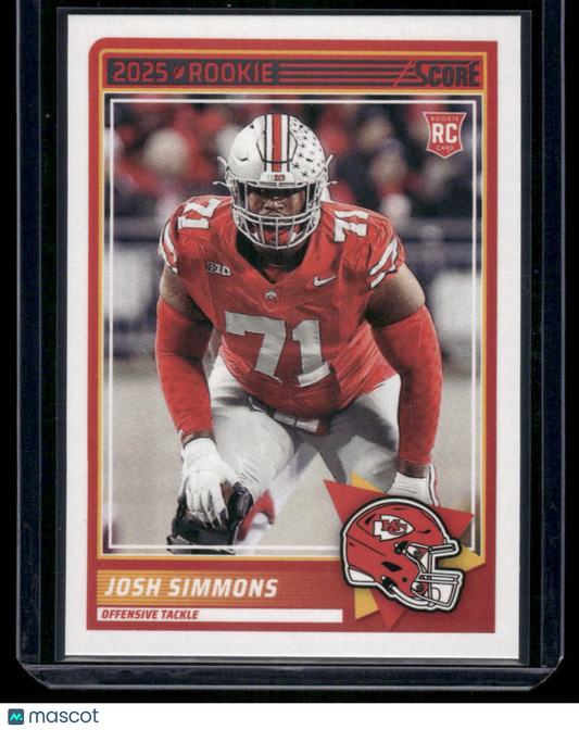 2025 Panini Score Rookie Josh Simmons #32 RC Football