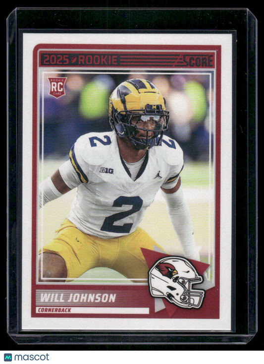 2025 Panini Score Will Johnson #11 RC Football