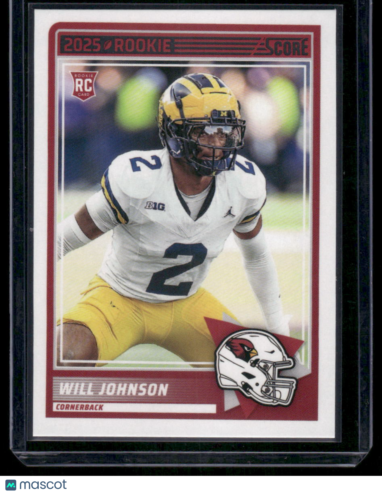 2025 Panini Score Rookie Will Johnson #11 RC Football