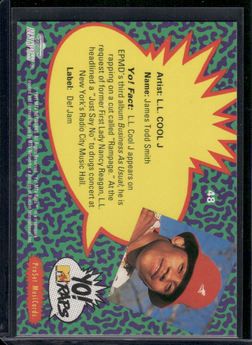 1991 ProSet MusiCards Yo! MTV Raps L.L. COOL J #48