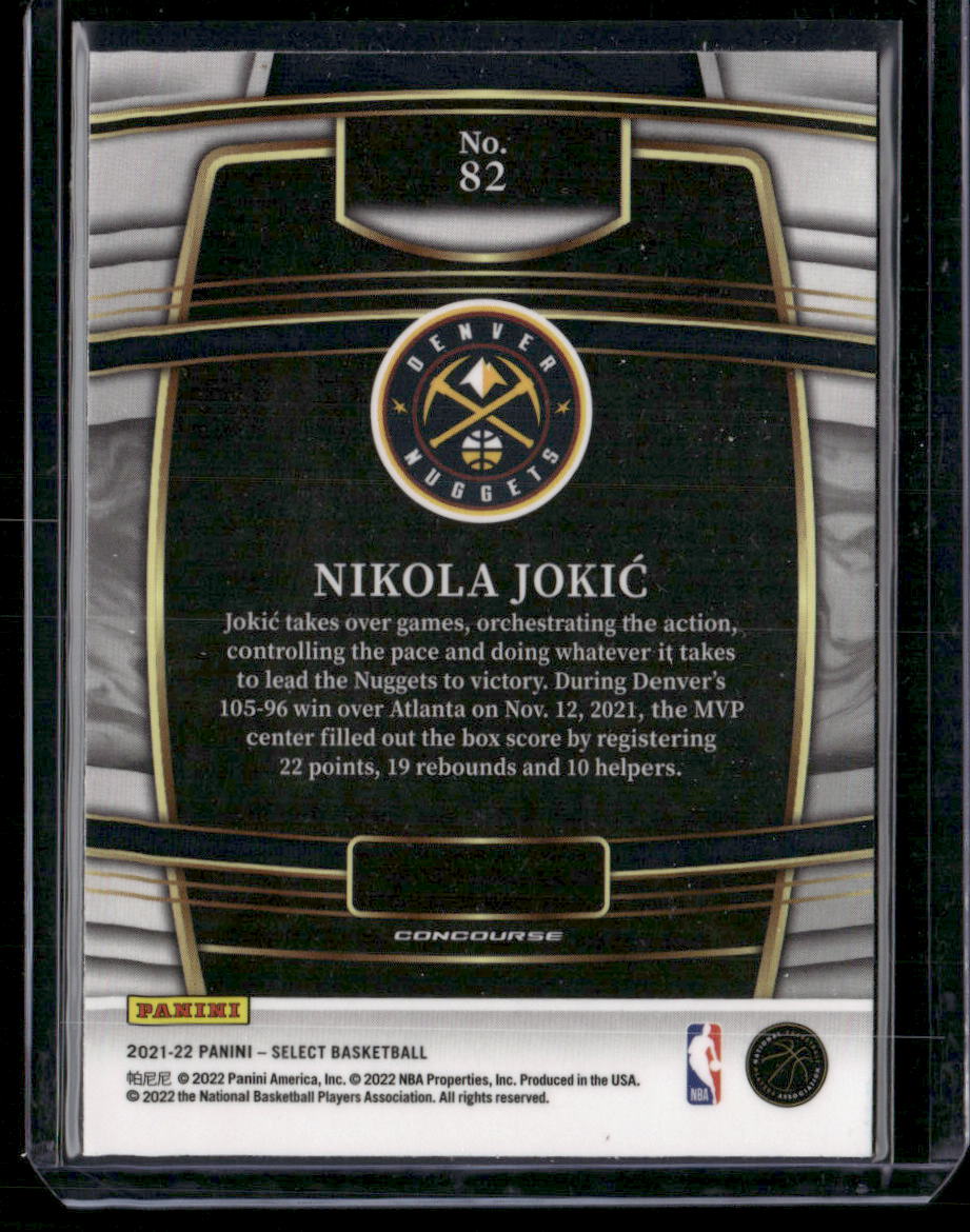 2021-22 Panini Select Nikola Jokic #82 Blue Basketball