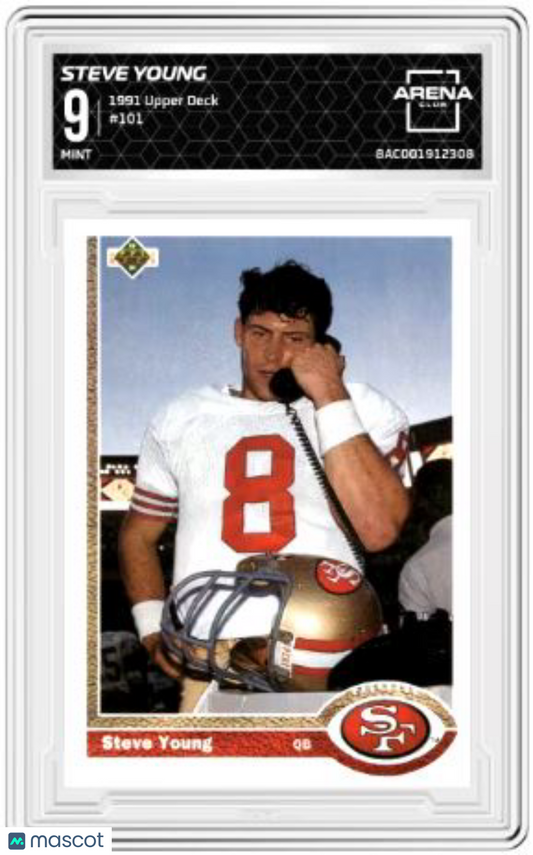 1991 Upper Deck Steve Young #101 Football Arena Club 9
