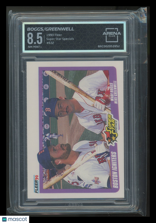 1990 Fleer Super Star Specials Wade Boggs Mike Greenwell #632 Arena Club 8.5