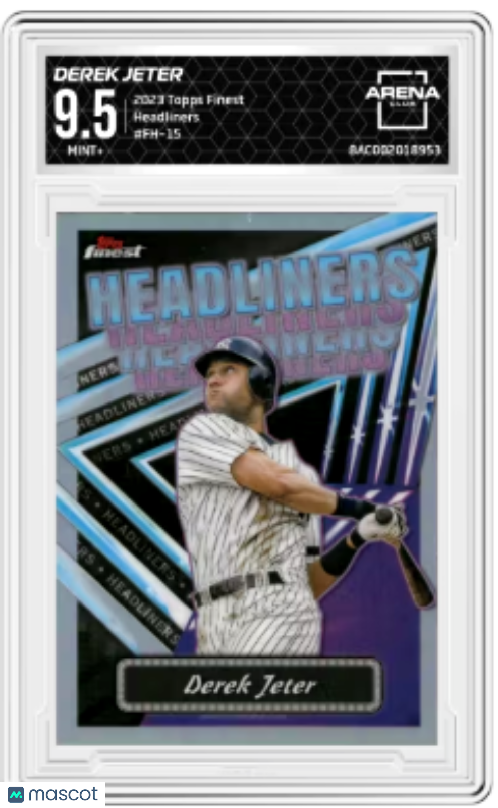 2023 Topps Finest Headliners Derek Jeter #FH-15 Baseball Arena Club 9.5