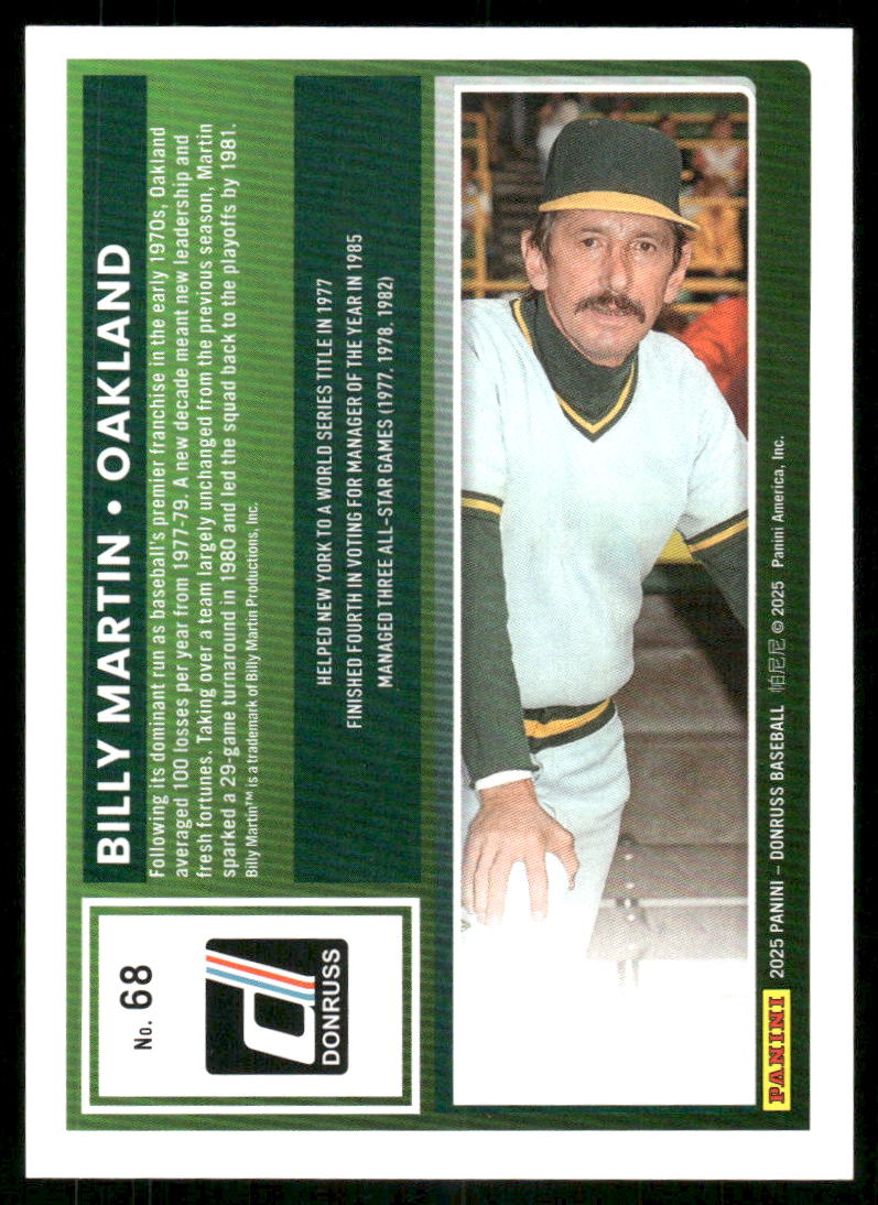 2025 Donruss Billy Martin #68 Baseball
