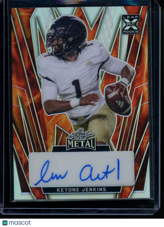 2022 Leaf Metal Keyone Jenkins #BA-KJ1 Autograph RC 4/9 Football