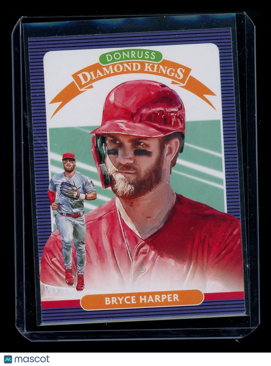 2020 Donruss Diamond Kings Bryce Harper #24 Blue Baseball