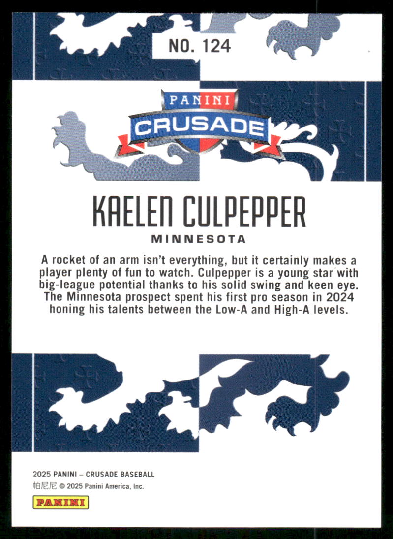 2025 Panini Crusade Kaelen Culpepper #124 Baseball