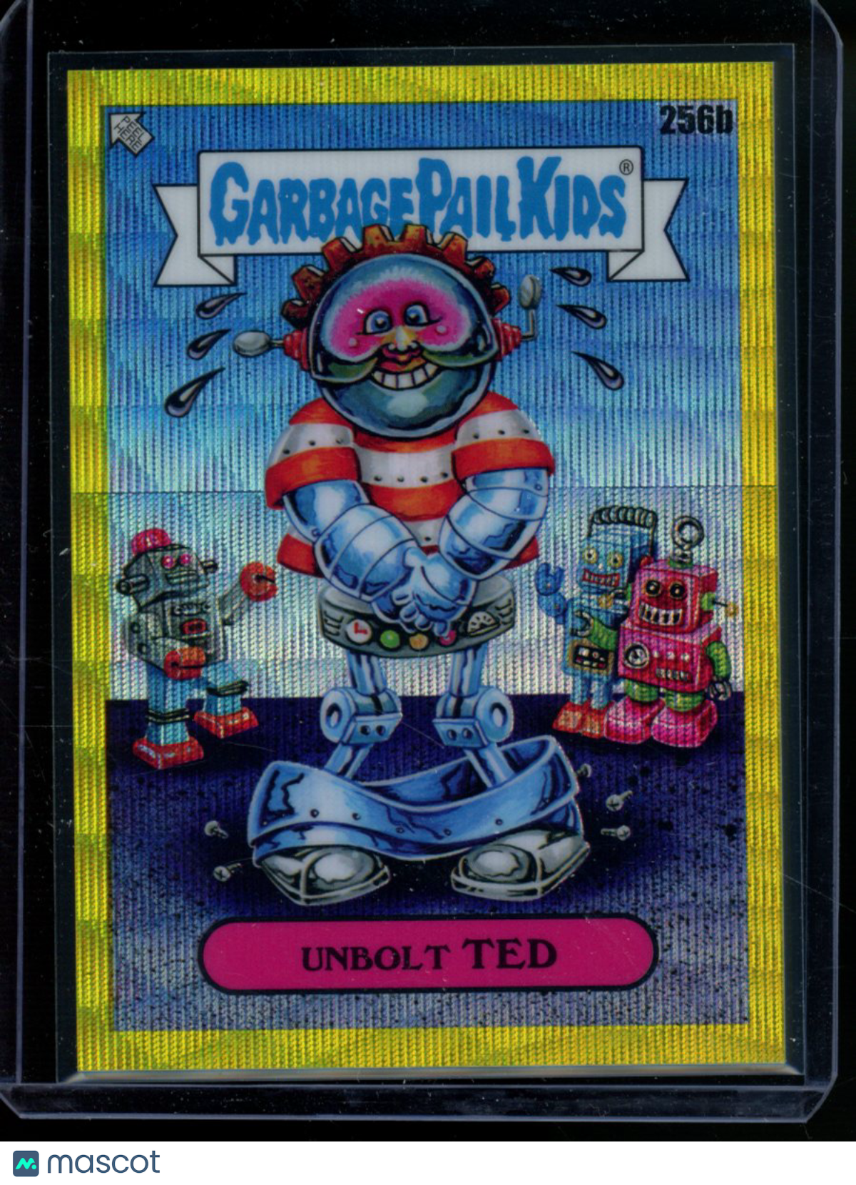 2023 Topps Garbage Pail Kids Unbolt Ted Yellow Refractor 014/275 #256b