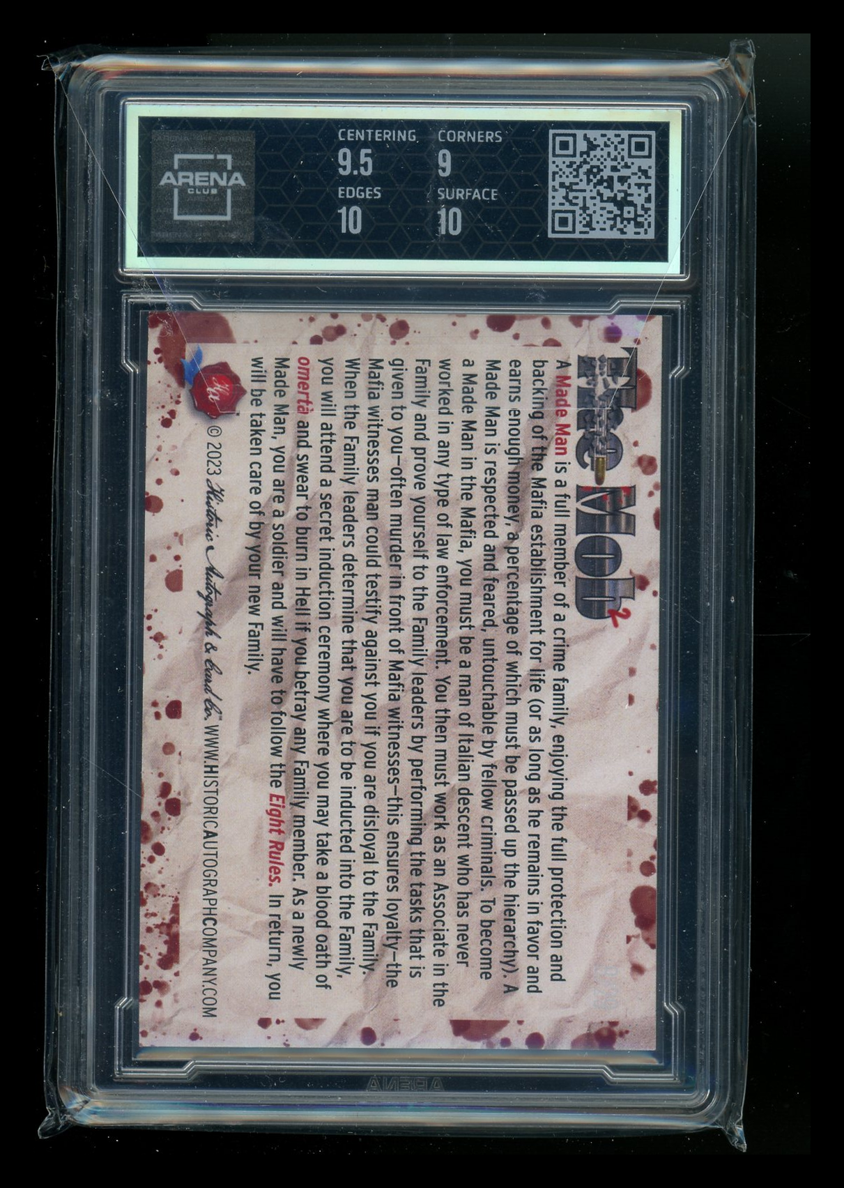 2023 Historic Auto The Mob 2 Aurora Made Man 08/29 #8 Arena Club 9.5