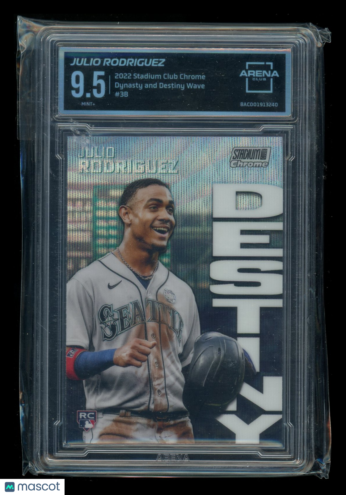 2022 Topps Stadium Club Dynasty and Destiny Wave Julio Rodriguez #3B RC AC 9.5