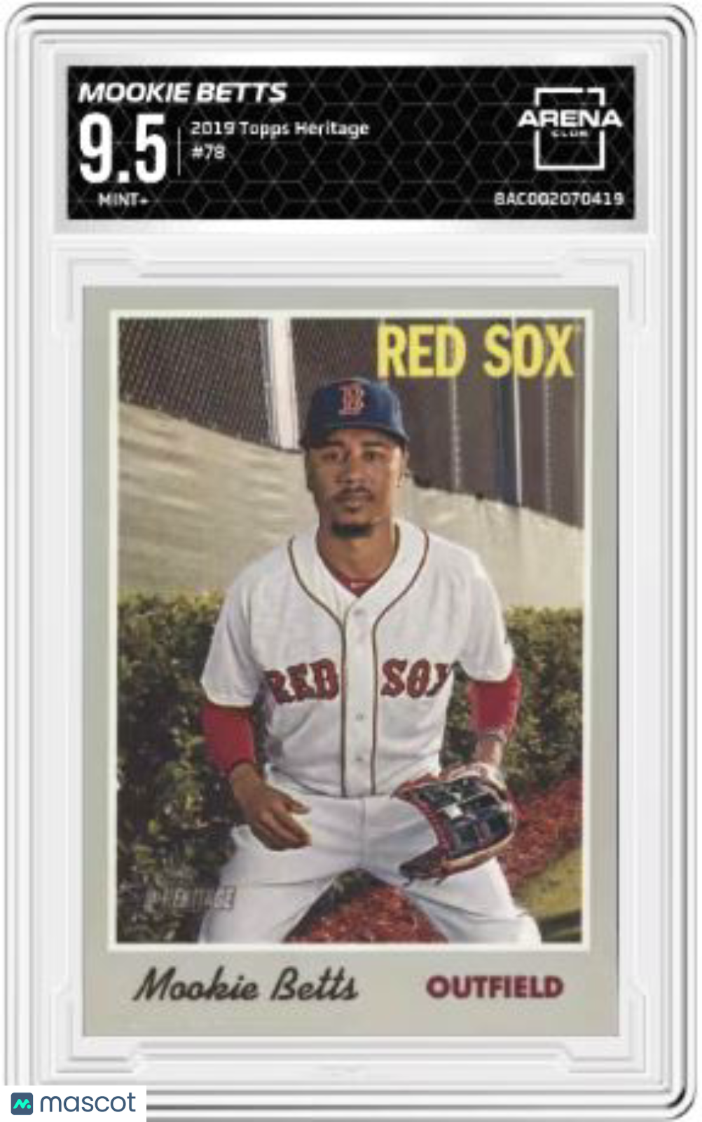 2019 Topps Heritage Mookie Betts #78 Baseball Arena Club 9.5