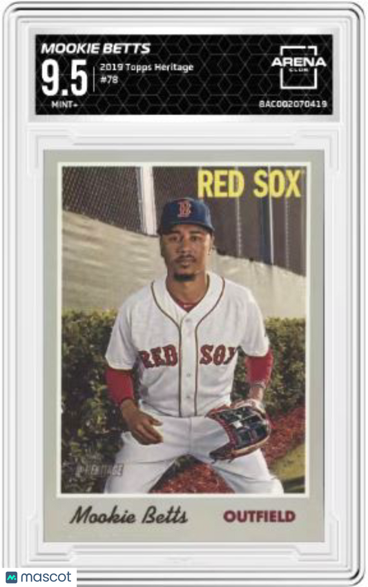 2019 Topps Heritage Mookie Betts #78 Baseball Arena Club 9.5