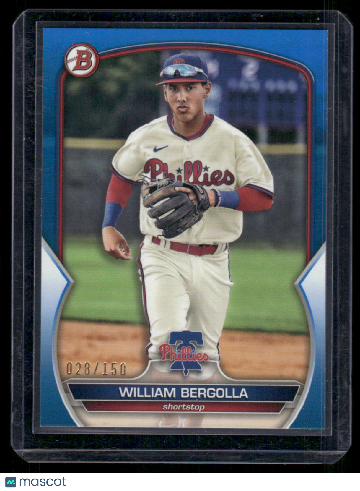 2023 Bowman William Bergolla #BP-67 Blue 028/150 Baseball