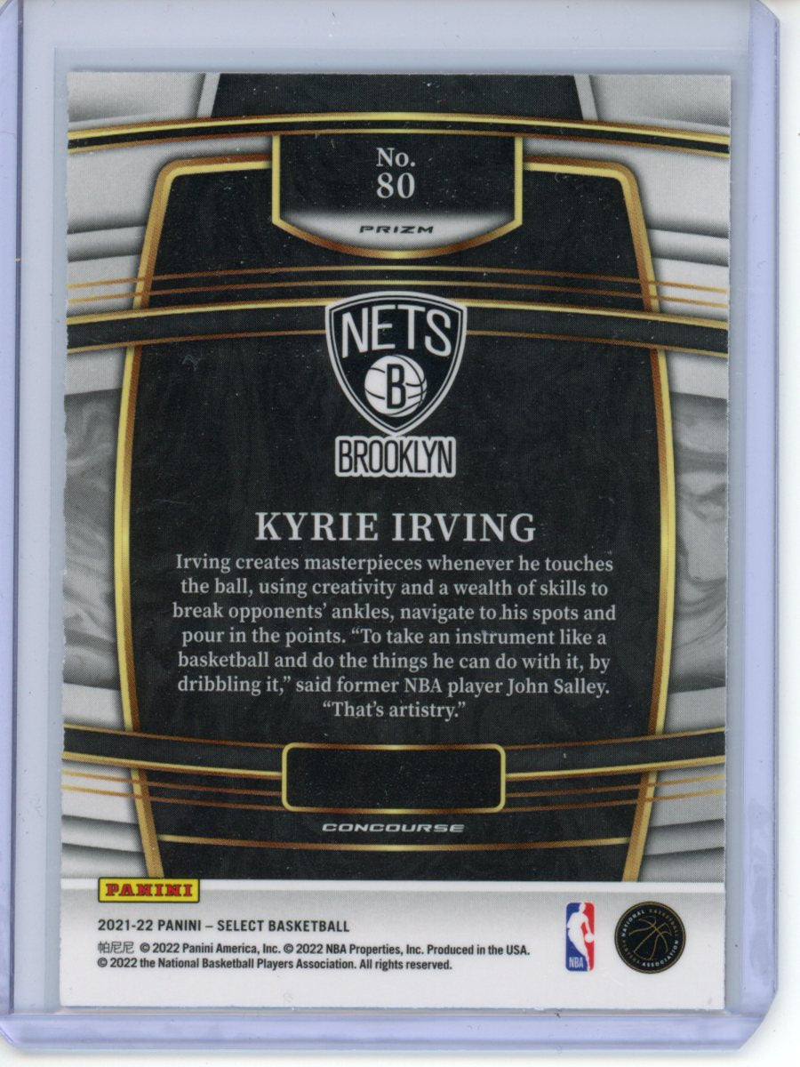 2021 Panini Select Kyrie Irving #80 Orange Flash Basketball