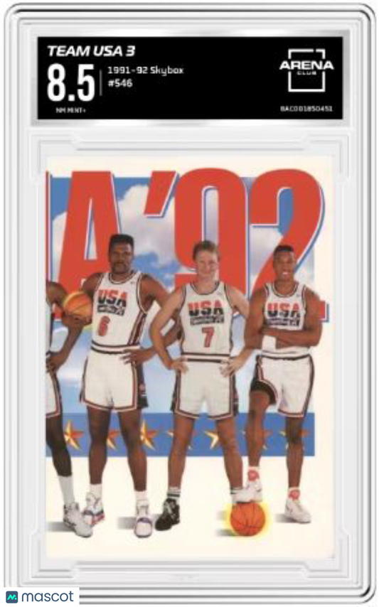 1991-92 Skybox Ewing Bird Pippen #546 USA 3 Basketball Arena Club 8.5