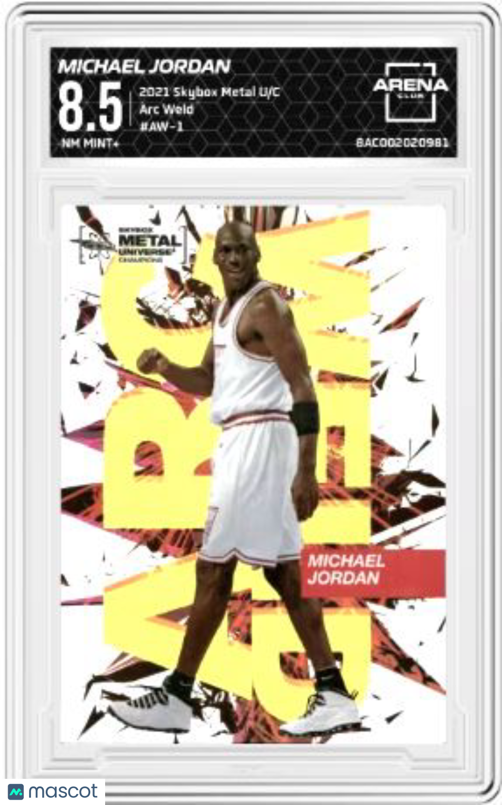 Skybox Metal U/C Michael Jordan #AW-1 Arc Weld Basketball AC 8.5