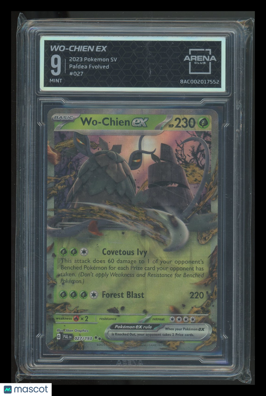 Wo-Chien EX #027/193 Arena Club 9 2023 Pokemon Scarlet & Violet Paldea Evolved