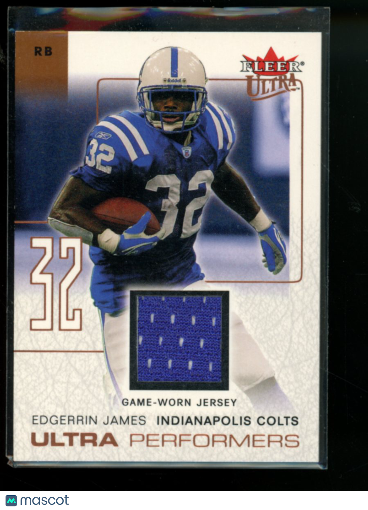 2004 Fleer Ultra Edgerrin James #UP/EJ Game-Worn Jersey Football