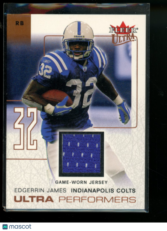 2004 Fleer Ultra Edgerrin James #UP/EJ Game-Worn Jersey Football