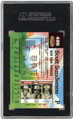 1992 Topps Stadium Club Scott Sanderson #496 Baseball SGC 8.5