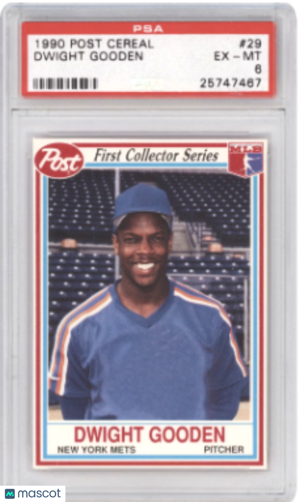 1990 Post Cereal Dwight Gooden #29 Baseball PSA 6