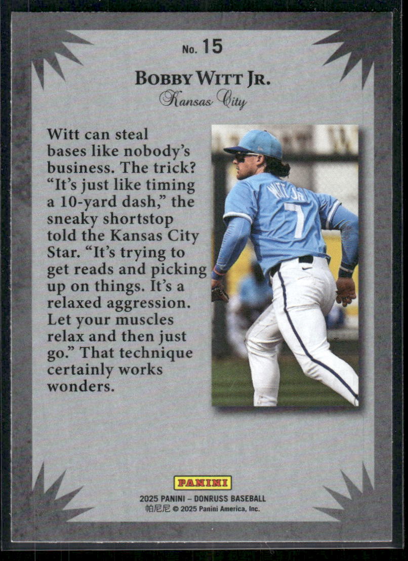 2025 Donruss Bobby Witt Jr. #15 Elite Series Baseball