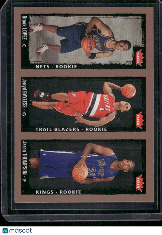 2008-09 Fleer Brook Lopez Jason Thompson Jerryd Bayless #239 Basketball