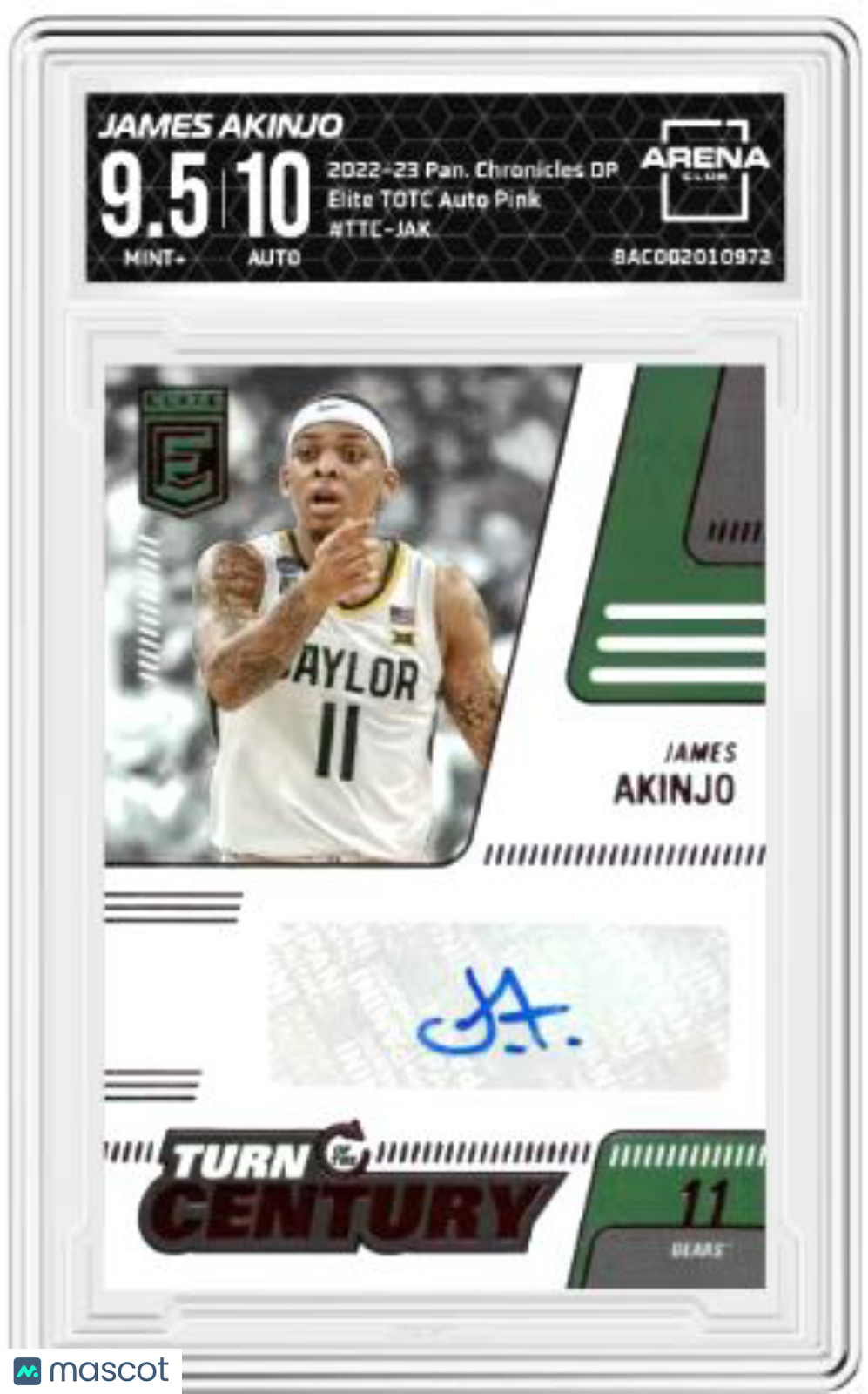 2022-23 Chronicles DP James Akinjo #TTC-JAK Elite TOTC Auto Pink AC 9.5 Auto 10