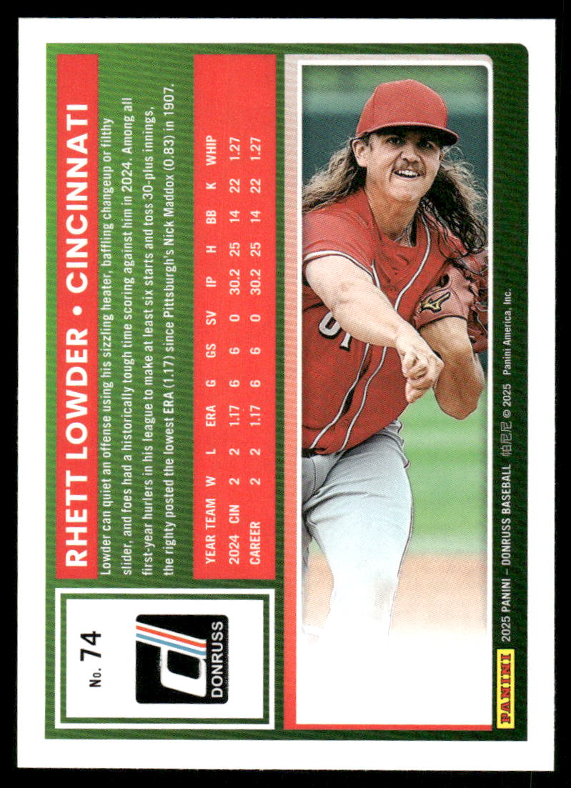 2025 Donruss Rhett Lowder #74 Baseball