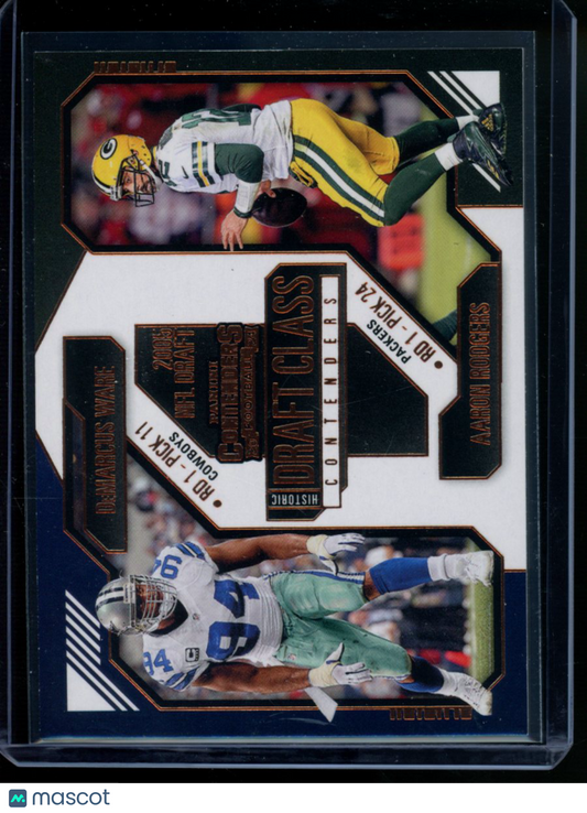 2025 Panini Contenders Aaron Rodgers DeMarcus Ware #22 Football