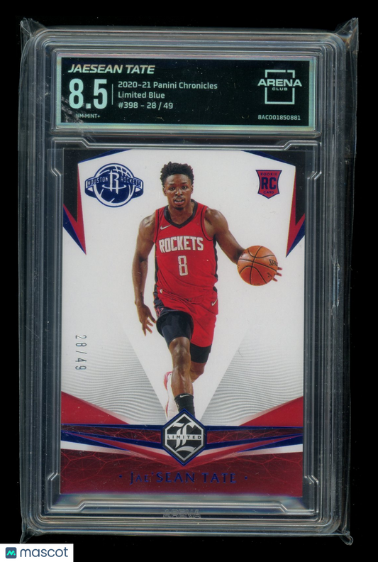 2020-21 Panini Chronicles Limited Blue Jae'Sean Tate 398 RC 28/49 Arena Club 8.5