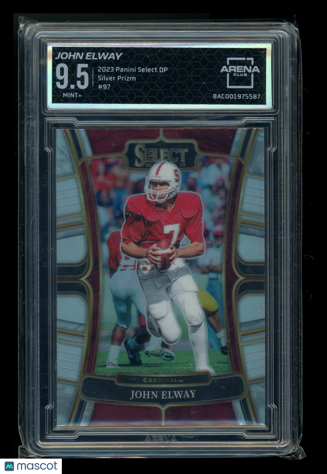 2023 Panini Select Draft Picks Silver Prizm John Elway #97  Arena Club 9.5