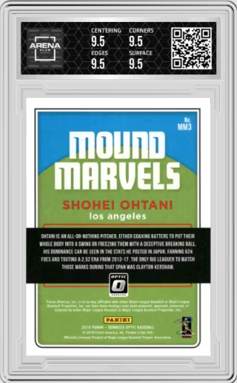 2018 Panini Donruss Optic Shohei Ohtani #MM3 Mound Marvels Baseball AC 9.5