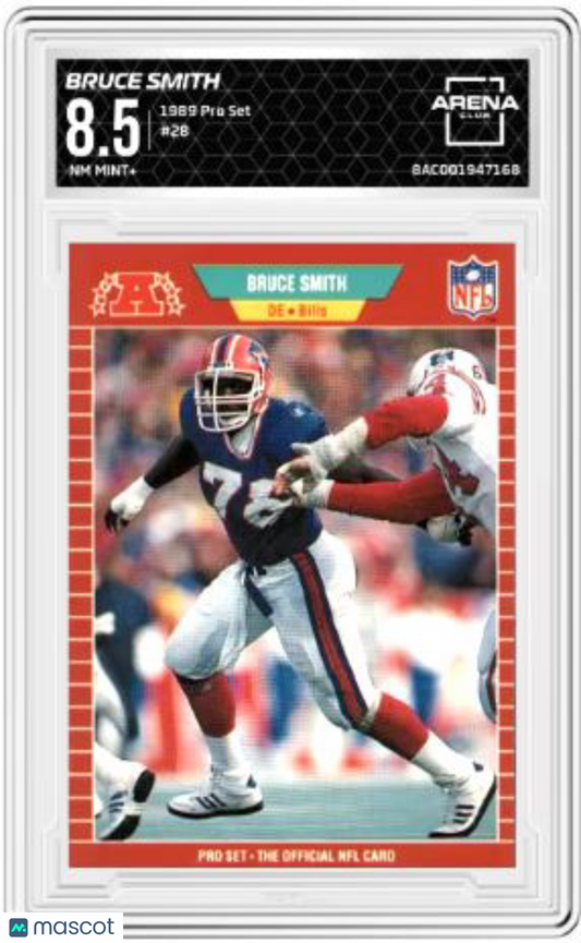 1989 Pro Set Bruce Smith #28 Football Arena Club 8.5