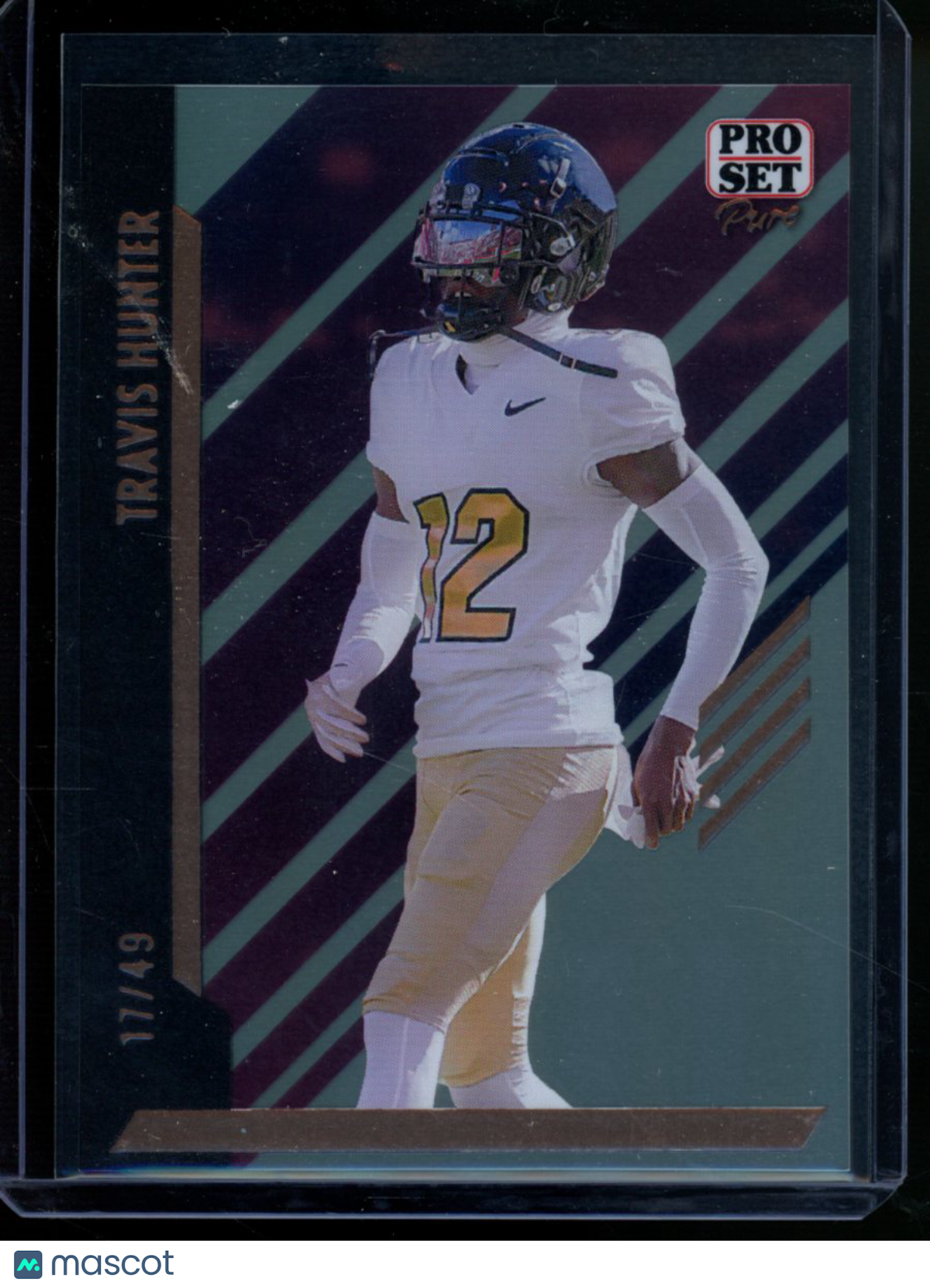 2024 Pro Set Pure Travis Hunter #100 Holo 17/49 Football