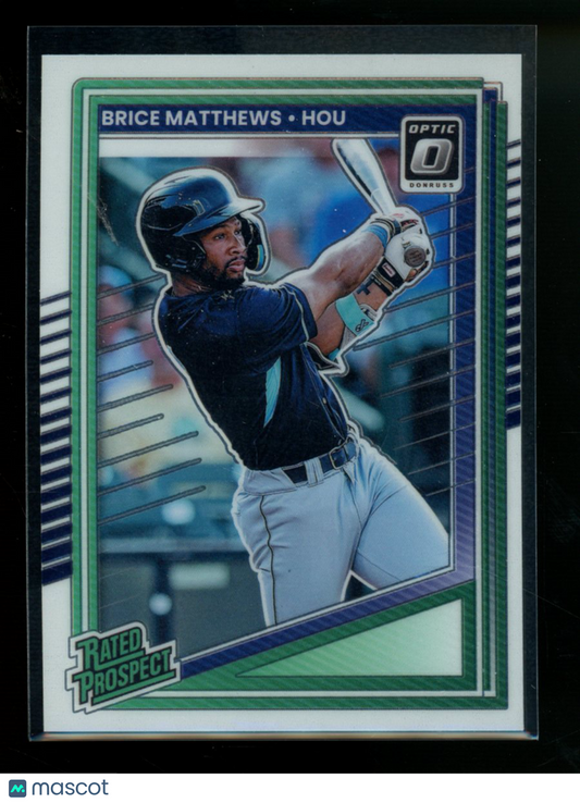 2025 Donruss Optic Rated Prospect Brice Matthews #153 Rated Prospect Baseball