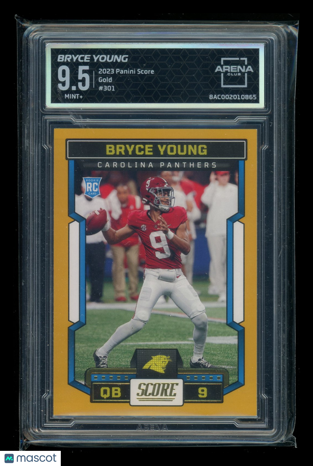 2023 Panini Score Gold Bryce Young #301 RC Football Arena Club 9.5