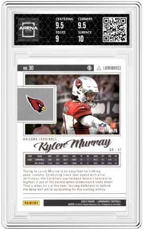 2023 Panini Luminance Kyler Murray #30 Football Arena Club 9.5