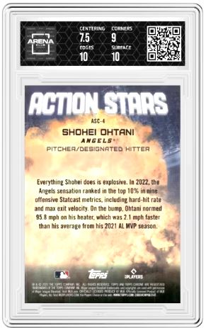 2023 Topps Chrome Update Shohei Ohtani #ASC-4 Action Stars Baseball AC 8