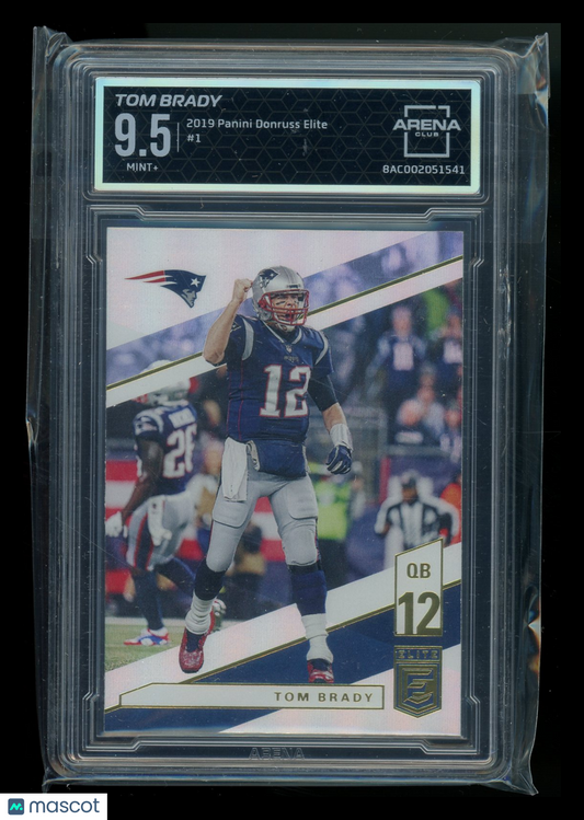 2019 Panini Donruss Elite Tom Brady #1 Football Arena Club 9.5