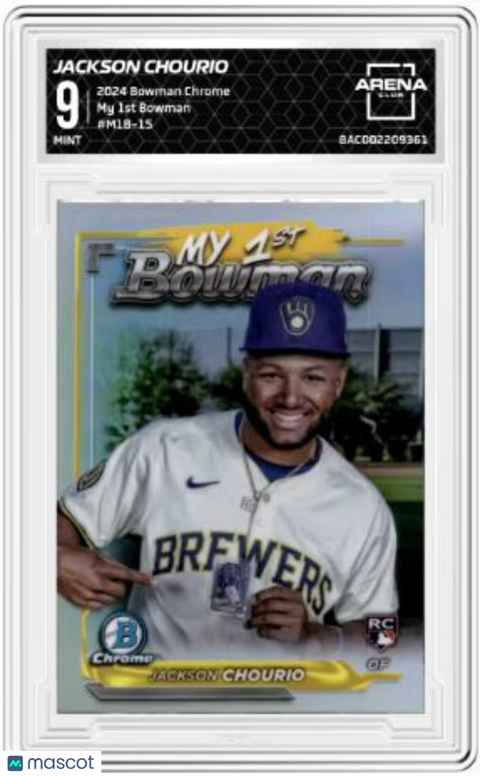 2024 Bowman Chrome Jackson Chourio #M1B-15 My 1st Bowman Baseball Arena Club 9